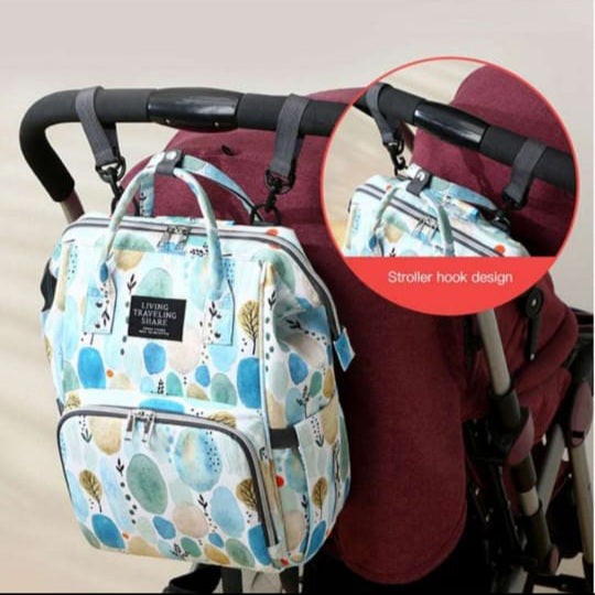 Blue diaper bag pack