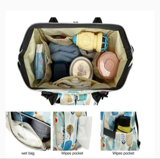 Blue diaper bag pack